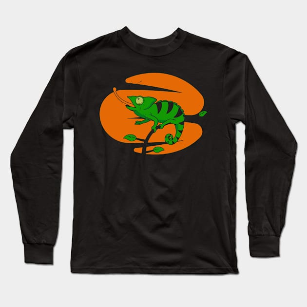 iguana Long Sleeve T-Shirt by Sasaku